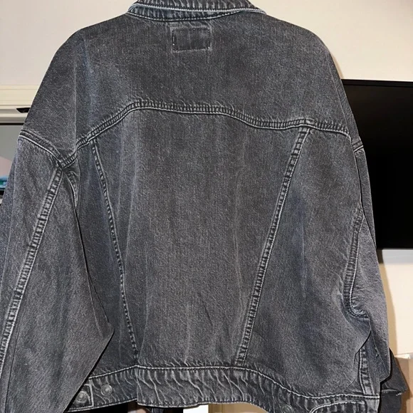 American Eagle Outfitters Charcoal Denim Jacket - Picture 5 of 6